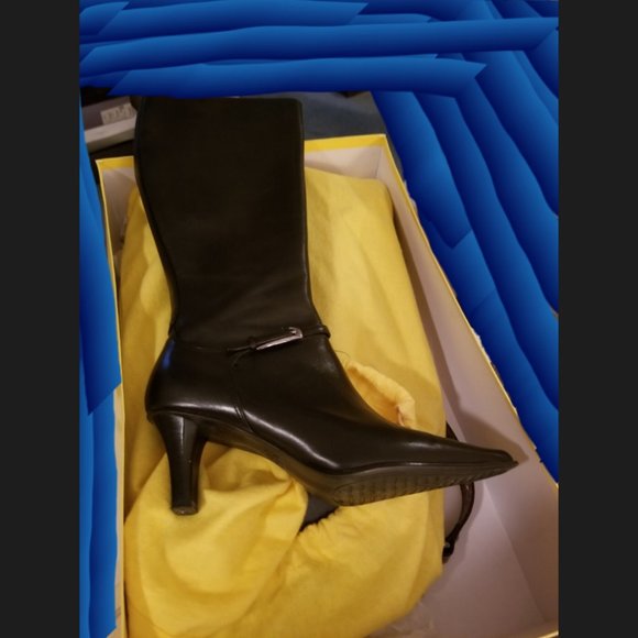 JOAN & DAVID CIRCA CjStanton Black Leather Boots 8M NEW w/o Tags - Picture 4 of 10